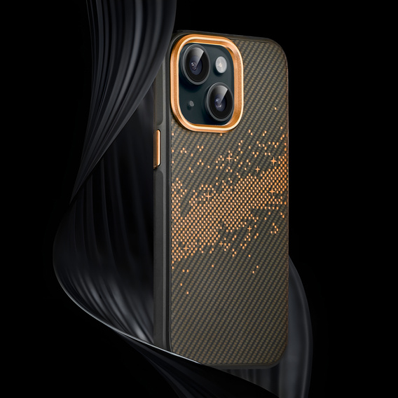 Etui do iPhone 15, Milky Way, złote