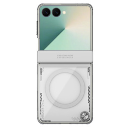 Etui do Samsung Galaxy Z Flip7 5G, pancerne Nillkin, Icelade Prop, do Magsafe, przezroczyste