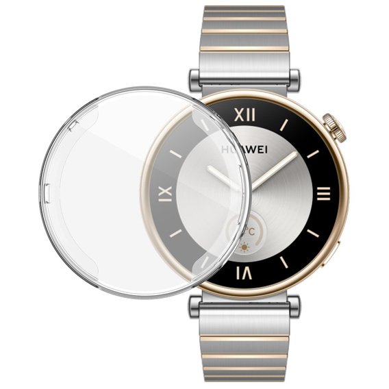 2w1 Etui z Osłoną na ekran do Huawei Watch GT 4 41mm, Przezroczyste