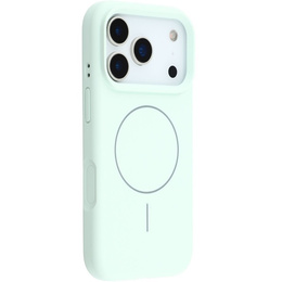 Etui silikonowe do iPhone 17 Pro Max - kompatybilne z MagSafe, antywstrząsowe, zielone