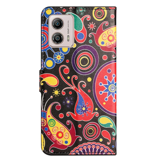 Etui z klapką do Motorola Moto G73 5G, Wallet, Colorful Jellyfish czarne