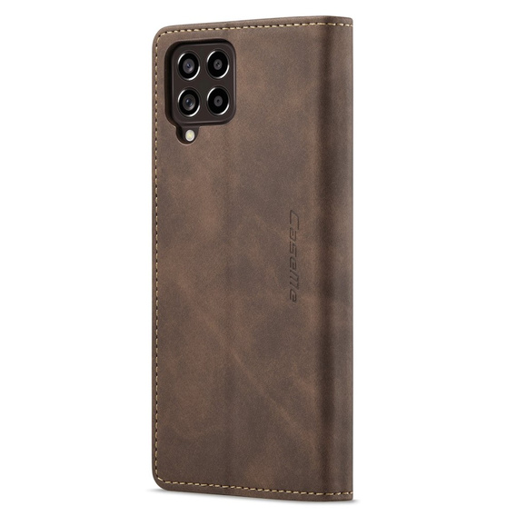 Etui CASEME do Samsung Galaxy M33 5G, Leather Wallet Case, brązowe