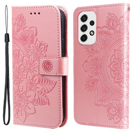 Etui z klapką do Samsung Galaxy A53 5G, Mandala, różowe Rose Gold