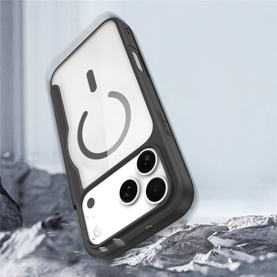 Etui z klapką Dux Ducis do iPhone 17 Pro Max, Skin X Pro, do MagSafe, czarne