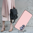 Etui skórzane do Samsung Galaxy A54, Obudowa Lychee leather Case, różowe
