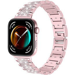 Bransoleta z Diamentami do Huawei Watch Fit 4 / 4 Pro / 3, Różowa