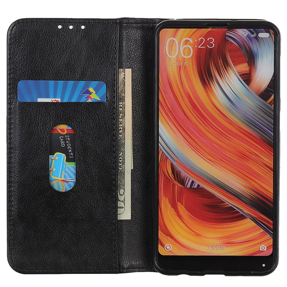 Etui do Xiaomi Redmi Note 13 Pro 4G, Wallet Litchi Leather, czarne