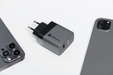 Szybka Ładowarka Sieciowa USB-A / USB-C 3A Forcell 45W PD QC 4.0, szara do Galaxy S23 S24 Ultra