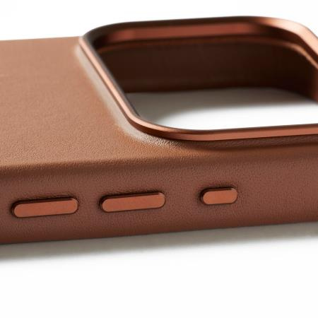 Etui Mujjo Skórzane do iPhone 17 Pro, MagSafe, brązowe