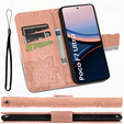 Etui z klapką do Xiaomi Poco F7 Ultra, Butterfly, różowe rose gold