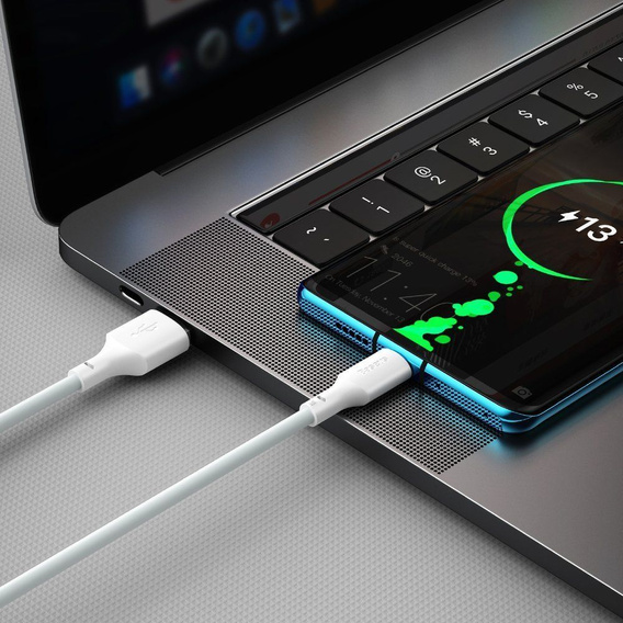 Baseus Simple Wisdom – zestaw 2 kabli USB-A do USB-C 1,5 m 5A - biały