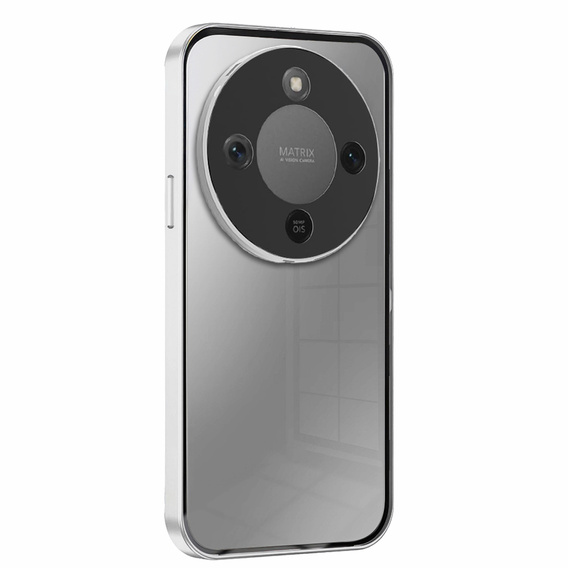 Etui do Honor Magic 8 Lite, Magnetic Dual Glass, srebrne