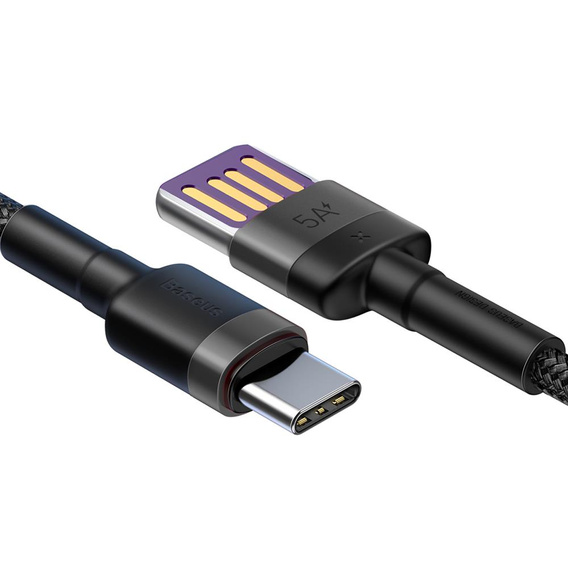 Baseus kabel Cafule HW QC 1 m 40 W USB-A na USB-C - Szaro-Czarny