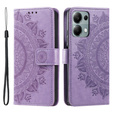 Etui z klapką do Xiaomi Redmi Note 13 Pro 4G / Xiaomi Redmi Note 14S / Xiaomi Poco M6 Pro 4G, Mandala, fioletowe