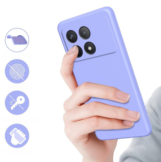 Etui do Xiaomi Poco F6 Pro, Silicone Lite, fioletowe