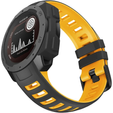 Pasek silikonowy dwukolorowy do Garmin Instinct – pomarańczowo-czarny