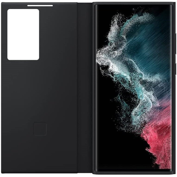 Oryginalne Etui Samsung do Galaxy S23 Ultra, S View Wallet Cover, Czarne