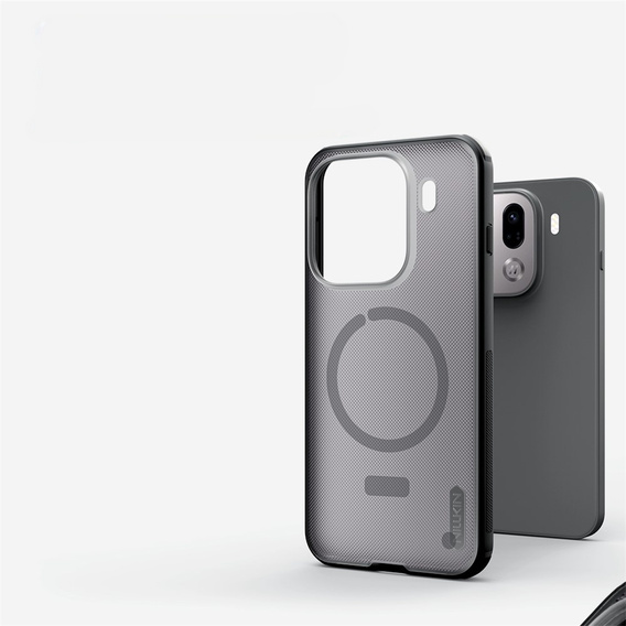 Etui Nillkin Frosted Shield Pro MagSafe do Oppo Find X9 Pro – przezroczyste / czarne
