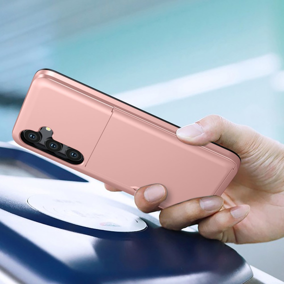 Etui do Samsung Galaxy A56 5G, Sliding Card Holder, różowe