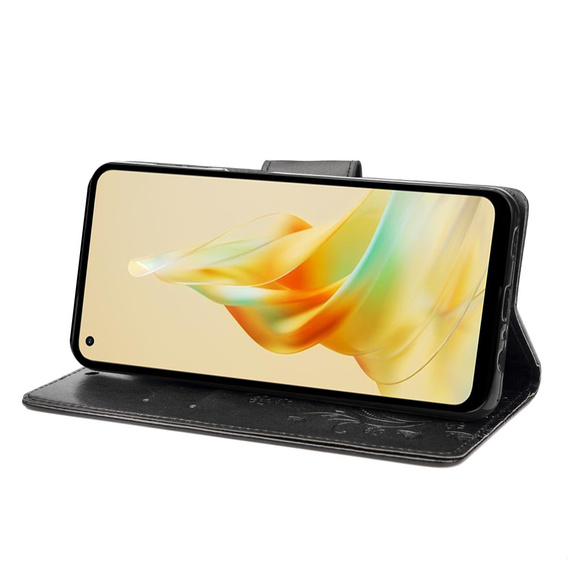 Etui z klapką do Oppo Reno8 T 4G, Butterfly, czarne