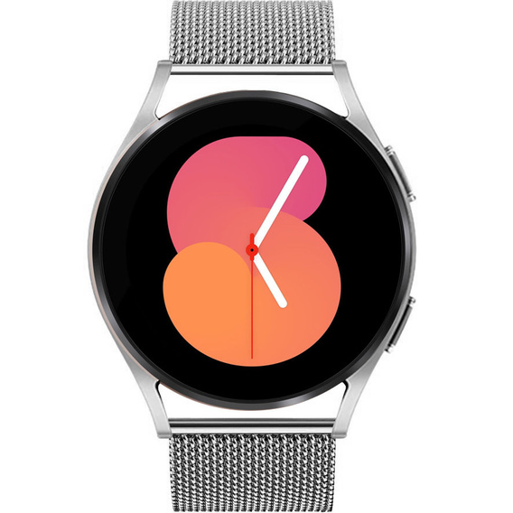 Bransoleta + Etui z Osłoną na Ekran do Samsung Galaxy Watch 5 44mm, Srebrny