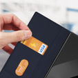 Etui Dux Ducis Bril Series do Samsung Galaxy Z Fold7 5G – niebieskie, skórzane, z funkcją podstawki
