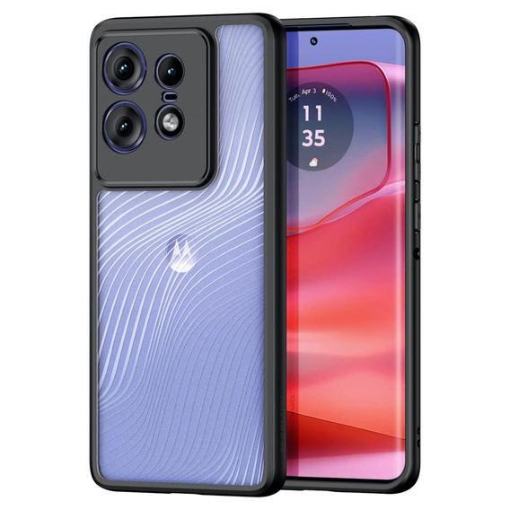 Etui DuxDucis do Motorola Edge 50 Pro 5G, Aimo case, przezroczyste / czarne