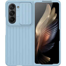 Etui PC Case do Samsung Galaxy Z Fold5 5G, z ochroną aparatu, niebieskie