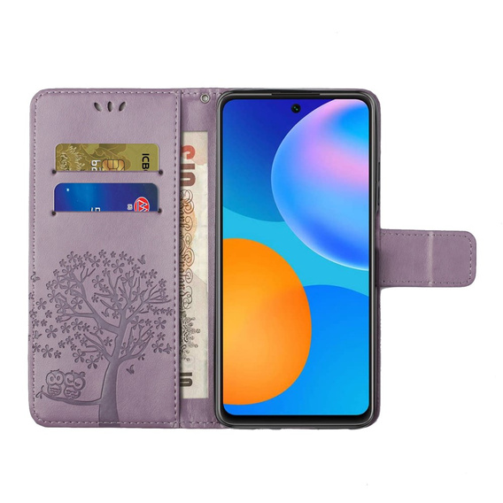 Etui Wallet do Xiaomi Redmi Note 11/11S, Drzewo, fioletowe