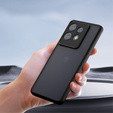 Etui do Motorola Edge 50 Pro, Fusion Hybrid, z ochroną aparatu, przezroczyste / czarne