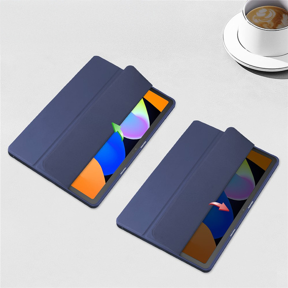 Etui z przezroczystym tyłem i miejscem na rysik do Lenovo Idea Tab 11" 2025 TB336FU TB336ZU, granatowe