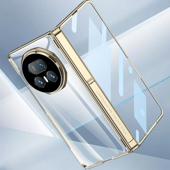 Etui GKK do Honor Magic V5 5G, z podstawką i wbudowanym szkłem, czarne