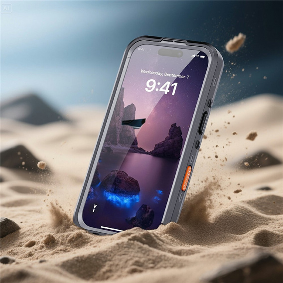 Etui Wodoodporne IP68 do iPhone 17, SHELLBOX MagSafe, czarne