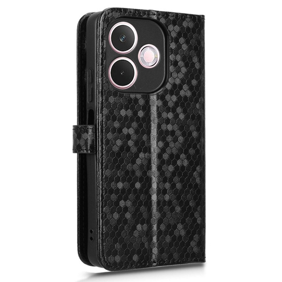 Etui z klapką do Oppo A5 Pro 5G, Wallet Rhombus, czarne