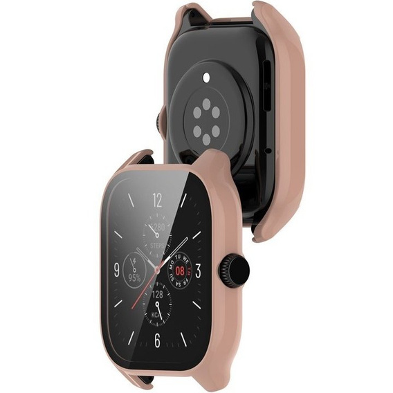2w1 Etui + Szkło hartowane do Amazfit GTS 4, Różowe