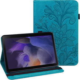 Etui do Samsung Galaxy Tab A8 10.5 SM-X200 SM-X205, Flowers, niebieskie
