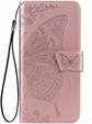 Etui z klapką do Xiaomi 15T Pro, Butterfly, różowe rose gold