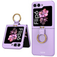 Etui GKK Ring Holder do Samsung Galaxy Z Flip7 FE / Z Flip6, fioletowe