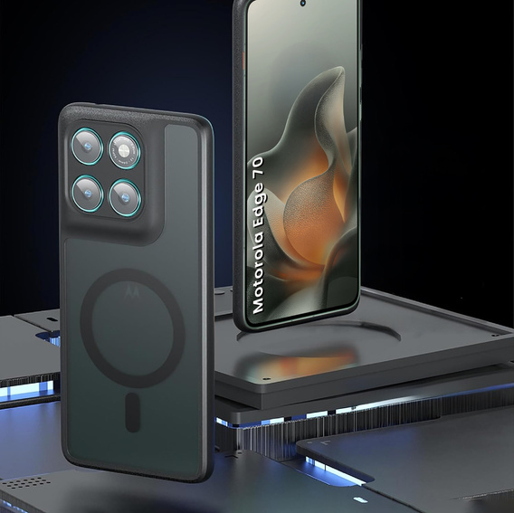 Etui do Motorola Edge 70, do MagSafe, ERBORD Matt Case, czarny