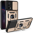 Etui pancerne do Xiaomi Poco F5 Pro, CamShield Slide, złote