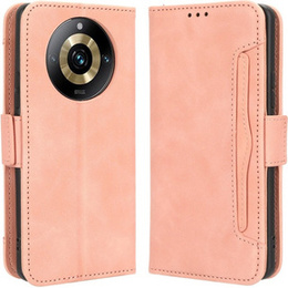 Etui z klapką do Realme 11 Pro 5G / Pro+ 5G, Card Slot, różowe