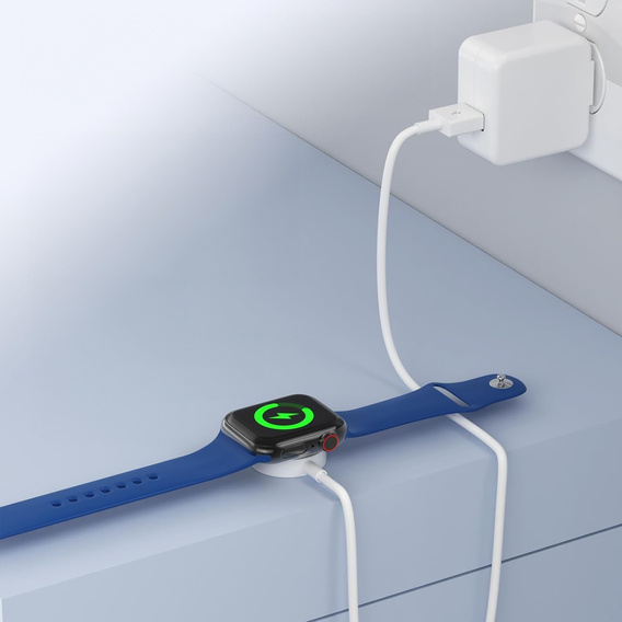 Ładowarka magnetyczna do smartwatchy Apple Watch USB-C 1 m - biała