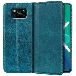 Etui do Xiaomi Poco X3 NFC / Poco X3 PRO, Wallet Litchi Leather, zielone