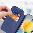 Etui z klapką Dux Ducis do iPhone Air, Skin X Pro, do MagSafe, granatowe
