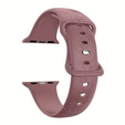 Pasek Silikonowy do Apple Watch 1/2/3/4/5/6/7/8/9/10/11/SE Ultra 1/2/3 42/44/45/46/49mm, Rose, Fioletowy