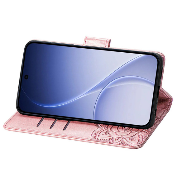 Etui z klapką do Oppo Reno 15 Pro, Butterfly, różowe