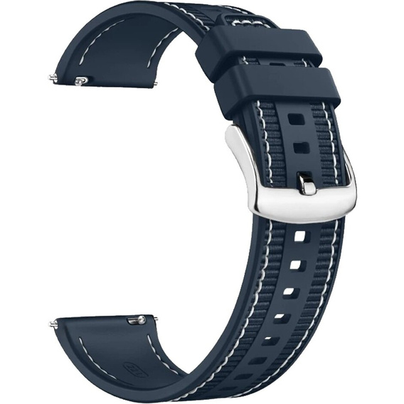 Pasek silikonowo nylonowy Uniwersalny 22mm, Niebieski