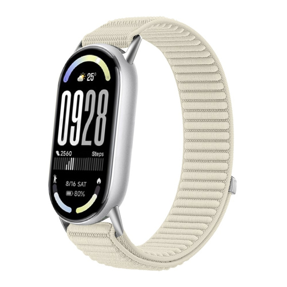 Pasek Nylonowy do Xiaomi Smart Band 10 / 9 / 8, Beżowy