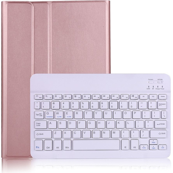 Etui z klawiaturą do Samsung Galaxy Tab Tab S7/S8 T870 T875, różowe rose gold