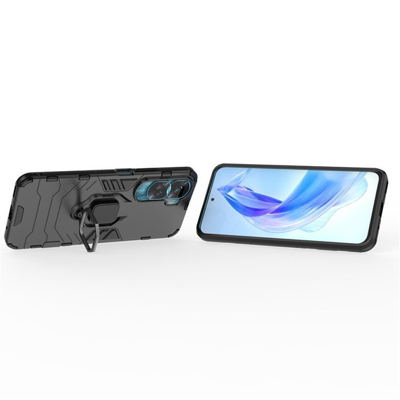 Etui do Honor 90 Lite 5G / X50i 5G, Kickstand Ring, czarne